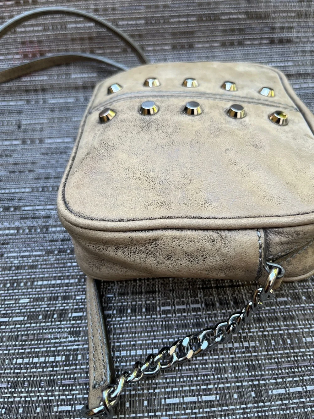 Michael Kors Gray Suede Card Wallet Crossbody Insert